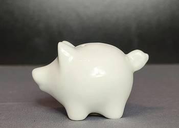 Solniczka świnka ceramiczna biała mini