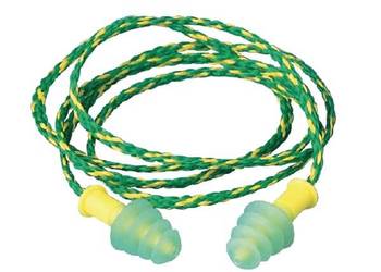 Zatyczki do uszu Fusion, zielone ze sznurkiem 1011281