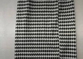 Spódnica długa za kolano czarna pepitka ołówkowa tuba jesień