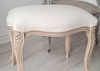 Stylowa pufa podnóżek stołek taboret Ludwik Ludwikowski  Shabby Chic
