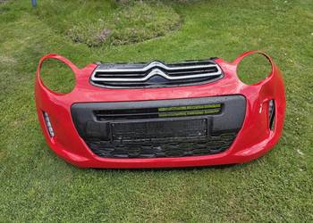 Zderzak do citroen c1 2021 rok  czerwony z halogenami lekko uszkodzony