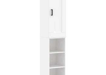 Wysoka szafka biała 345x34x180 cm materiał drewnopochodny WM-3200321