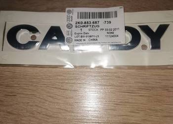 ORYGINALNY VW CADDY EMBLEMAT ZNACZEK NAPIS 2K0853687