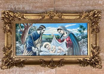 Obraz święta rodzina rama ozdobna stylowa złota ramka oprawa rzeźbiona