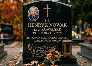 Fotografia, zdjęcie nagrobne Cmentarz Wrocław, Bujwida, Smętna, Bardzka