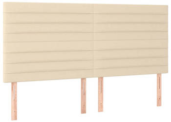 Zagłówki do łóżka 4 szt. kremowe 80x5x78/88 cm tkanina WM-3116483