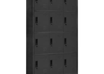 vidaXL Szafka zamykana na klucz, antracytowa, 90x45x180 cm(SKU:339815)