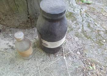 Butelki laboratoryjne na odczynniki chemiczne PRL POCH Gliwice Polska