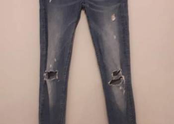 Jeansy damskie z dziurami Zara rozm.XS