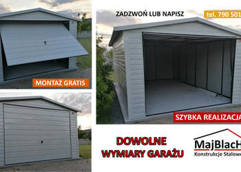 Biały Garaż Blaszany - Magazyn - Blaszak - Garaże Blaszane – Maj-Blach