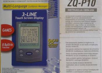 INSTRUKCJA OBSŁUGI - SHARP ZQ-P10