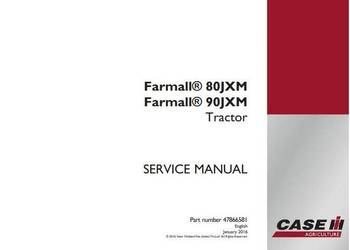 Case Farmall 80JXM 90JXM instrukcja naprawy PL serwisowa