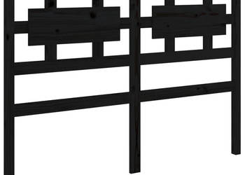 Wezgłowie łóżka czarne 1855x4x100 cm lite drewno sosnowe WM-818059