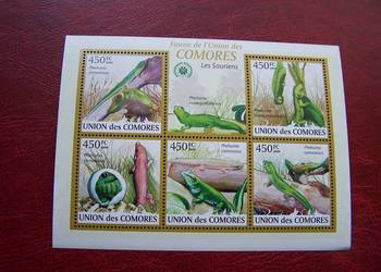 Komory 2009 MNH Fauna Jaszczurki