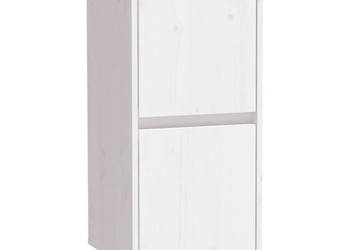 Szafka biała 315 x 34 x 75 cm lite drewno sosnowe WM-813382