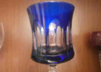 KOBALTOWY KRYSZTAŁ KIELISZEK LAMPKA
