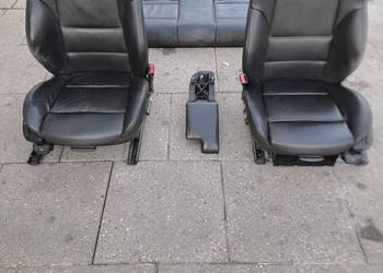 BMW E46 sedan komplet foteli skóra plus podłokietnik oraz boczki