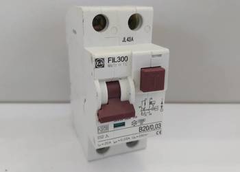 Wyłącznik różnicowonadprądowy FIL300 B20/0,03 30mA 1P+N