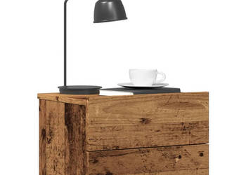 Wisząca szafka nocna stare drewno 40x32x30 cm WM-855944