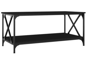 Stolik kawowy czarny 100x50x45 cm materiał drewnopochodny WM-823307