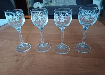 Retro kieliszki wysokie z 60 tych lat Bohemia Czechoslowacja