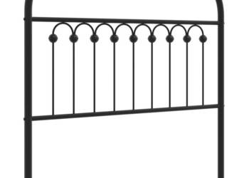Metalowe wezgłowie czarne 100 cm WM-376629