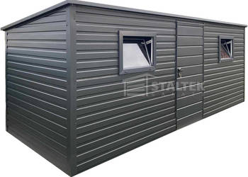 Schowek - Domek Ogrodowy 5,5x2m - drzwi - 2x okno  dach ST185