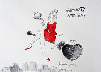 "NAJPIERW TY - POTEM ŚWIAT" akwarela artystki Adriany Laube