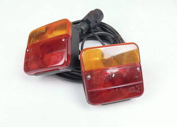Zestaw lampy tylne do przyczepy oświetlenie przyczep +5m PRZEWÓD 7-ZYŁOWY