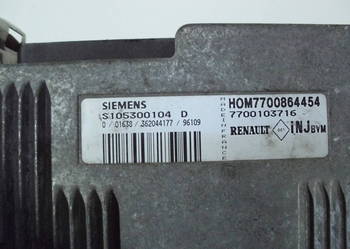 Komputer silnika RENAULT 7700864454 S105300104D IMMO OFF