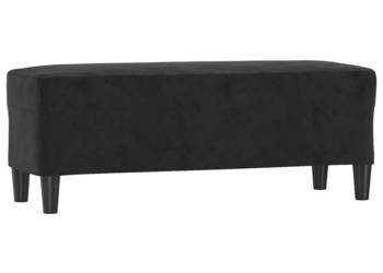 Ławka czarna 100x35x41 cm tapicerowana aksamitem WM-349426