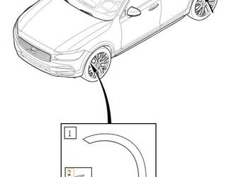 Volvo V90CC spinka listwy nakladki blotnika 31448101OE
