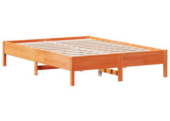 Rama łóżka bez materaca woskowy brąz lita sosna 150x200 cm WM-842697