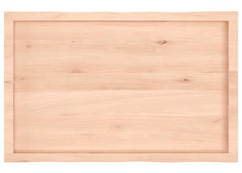 Blat stołu 100x60x(2-6)cm surowy lity dąb naturalną krawędzią WM-363889