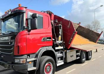 Scania  G 360 wywrotka 6x6 z dzwigiem