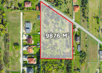 Duża działka 9876 m² przy lesie, blisko Pabianic