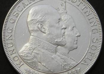 SZWECJA 2 KORONY 1907 - SREBRO