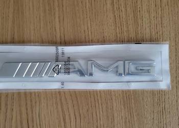 NOWY przyklejany znaczek AMG emblemat srebrny do Mercedes Be