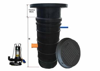 PRZEPOMPOWNIA DN 600 H2,2m POMPA WQ1100W z ROZDRABNIACZEM