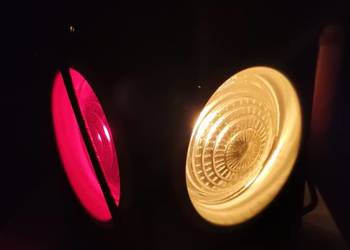 Stara lampa kolejowa na nafte  Art Deco