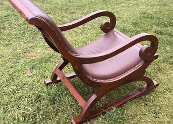 Fotel bujany retro skóra