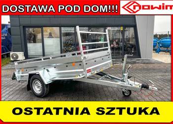 Przyczepa ciężarowa hamowana 2.5 m z burtami wychył uniwersalna towarowa