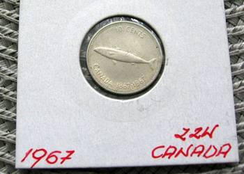 Kanada 10 Cent 1967r - 100 Lecie Kanady - SREBRO
