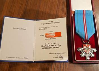 Za Zasługi Dla Województwa Wlkp. z dokumentem 2006 rok