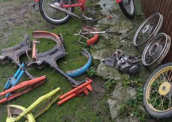 motorowe Romet komar rama 2 sztuki kola błotnik widełki lagi przód