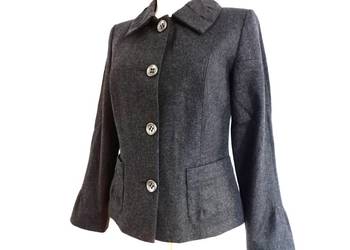 ŻAKIET szary Baskinka r. 38/40 ciepły NOWY