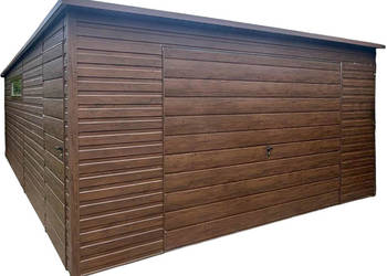 Garaż blaszany 5x6m - brama uchylna - drzwi - okno dach TS1116