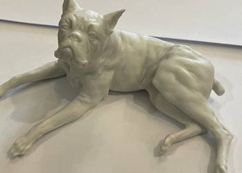 Figurka psa chart – porcelana biskwit