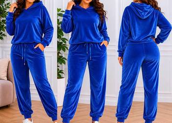 Dres-komplet damski welurowy z Kapturem-rozm L/XL-biust 124cm Chaber