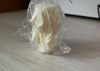 Świeca aniołek / skrzydła biała Handmade – prezent